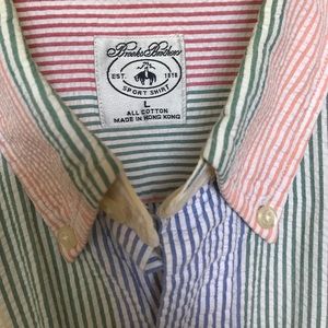 Brooks Brothers Seersucker Multi-color shirt LARGE